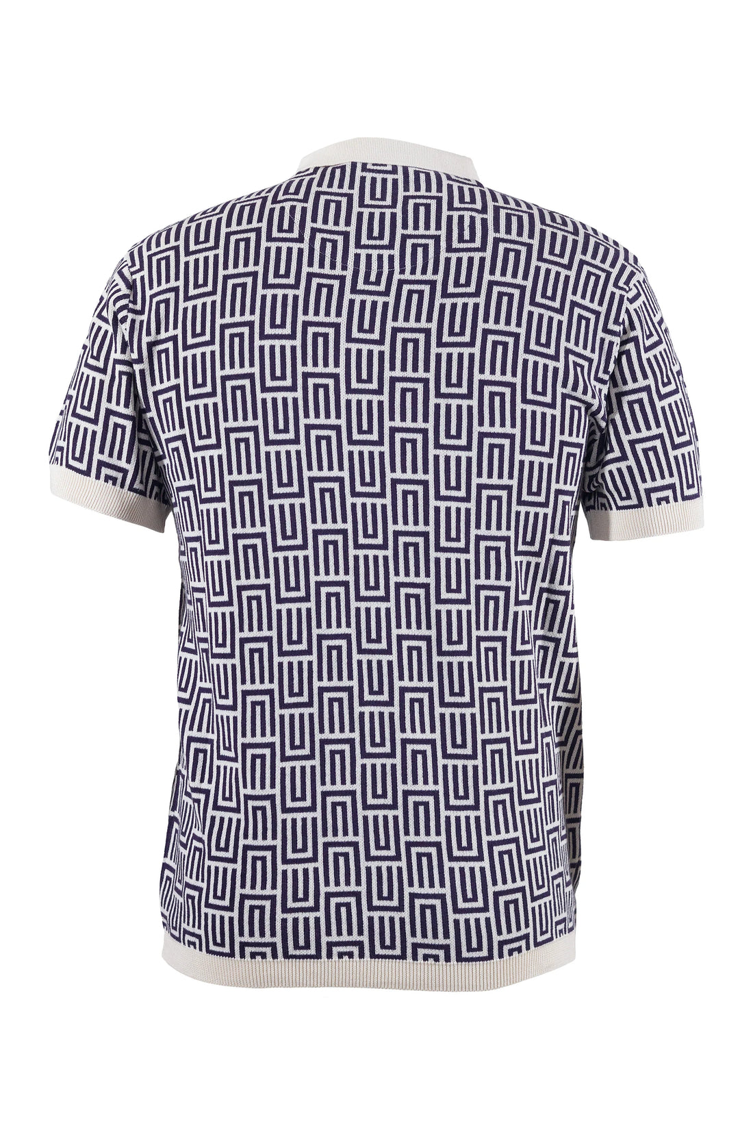 AT Bennett | Plum (Purple) & Cream Sweater Knit Polo