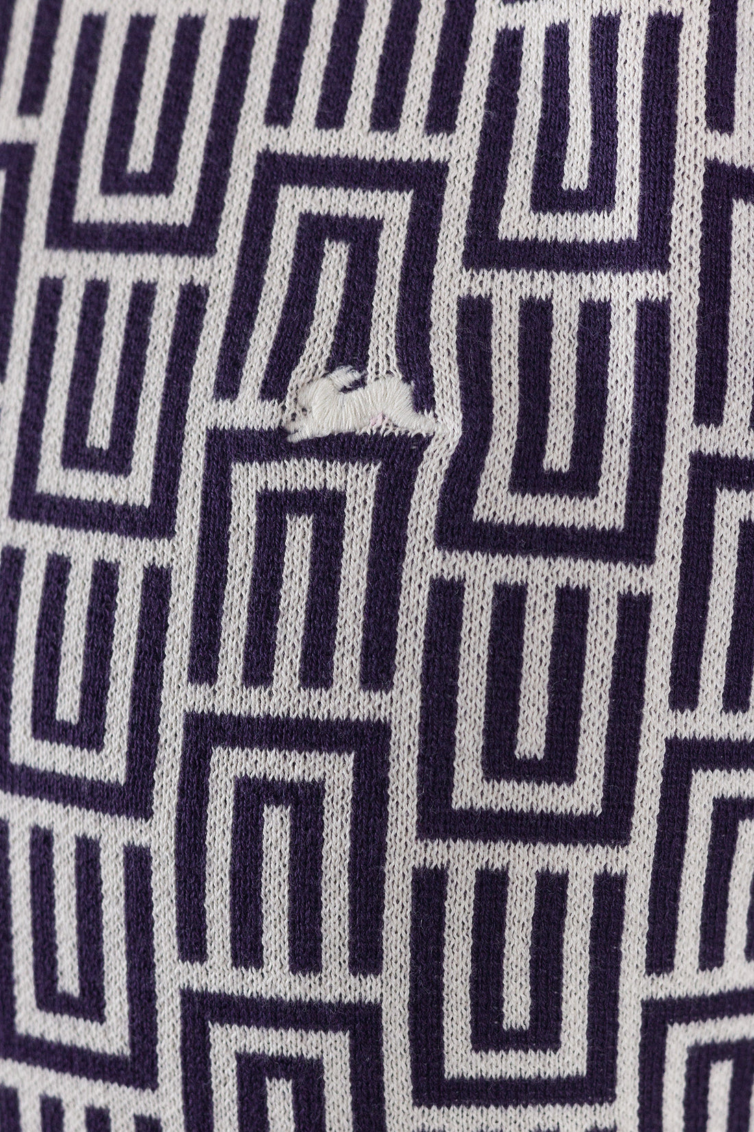 AT Bennett | Plum (Purple) & Cream Sweater Knit Polo