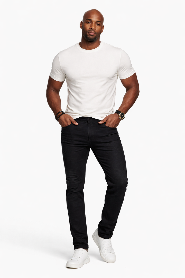 AT Duke | Men's Black Twill Jeans
