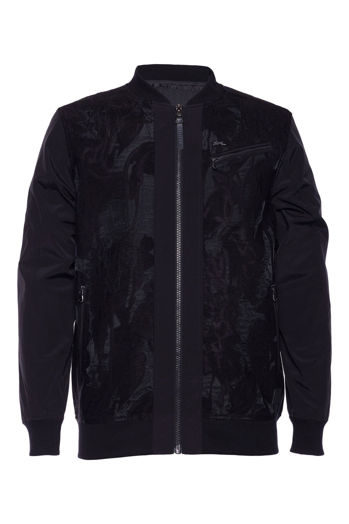 AT Johan - Black Woven Bomber Jacket