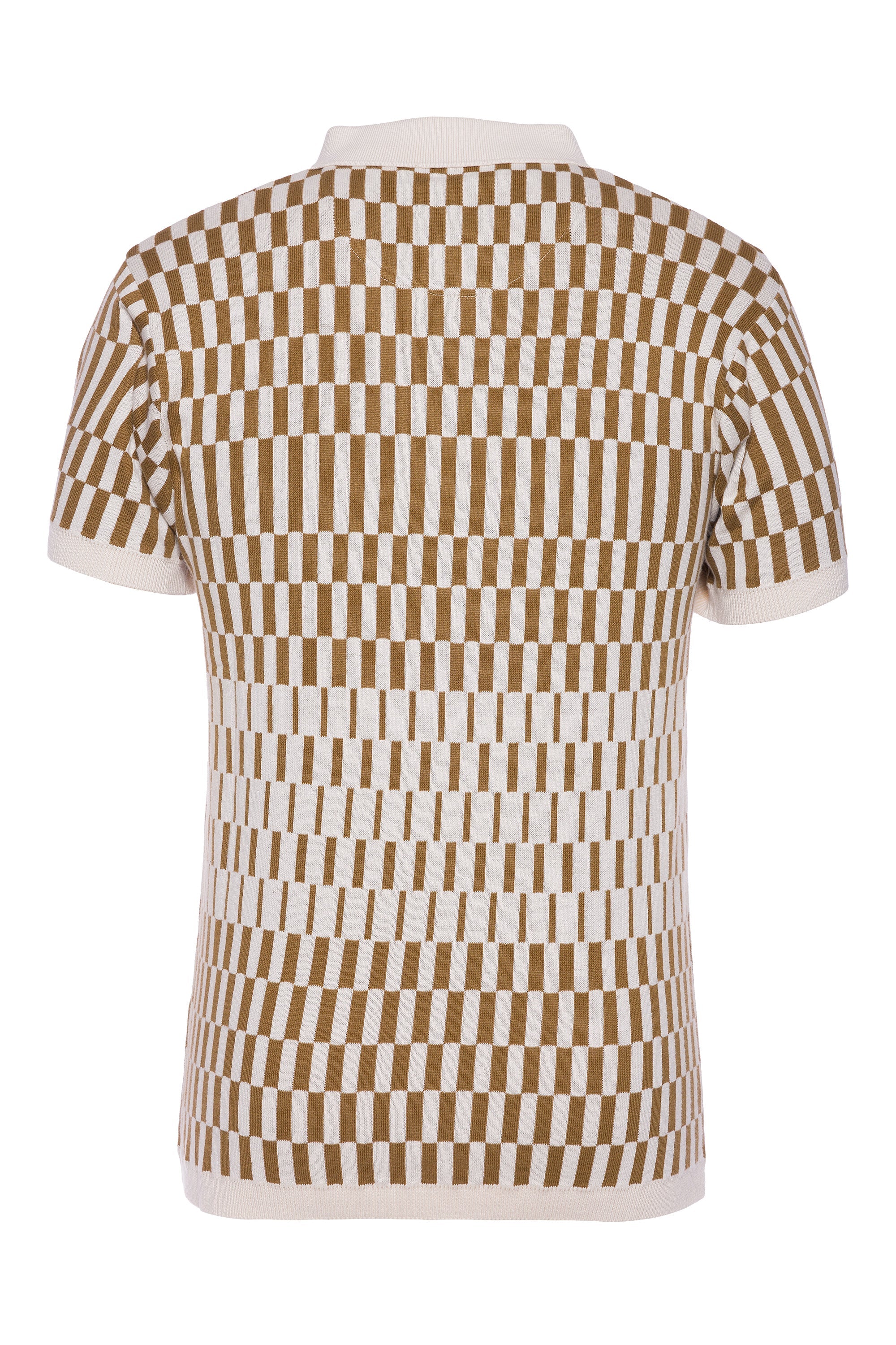 AT Santino - Butternut and Cream (Jacquard Knit Polo)