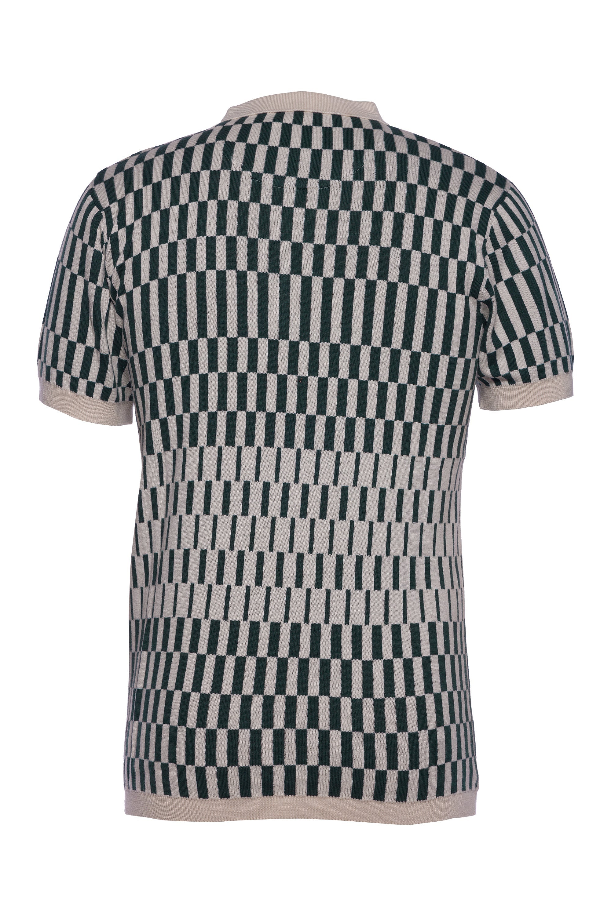 AT Santino - Forest Green and Cream (Jacquard Knit Polo)
