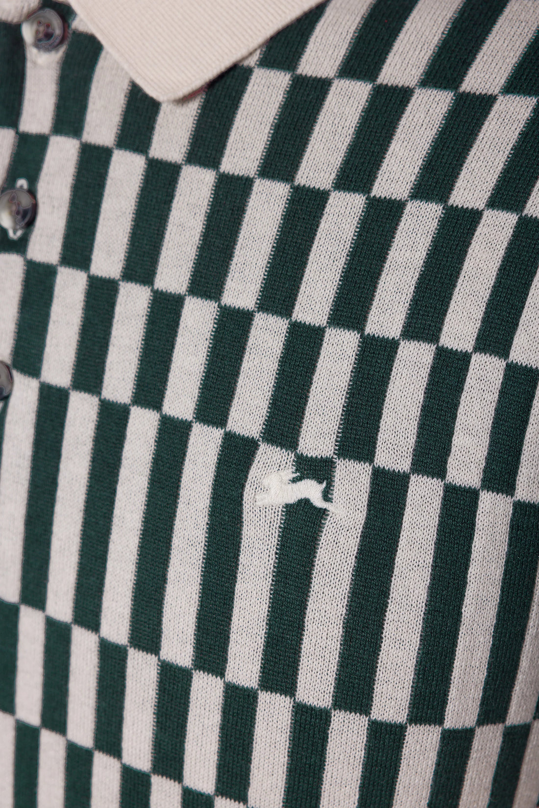 AT Santino - Forest Green and Cream (Jacquard Knit Polo)