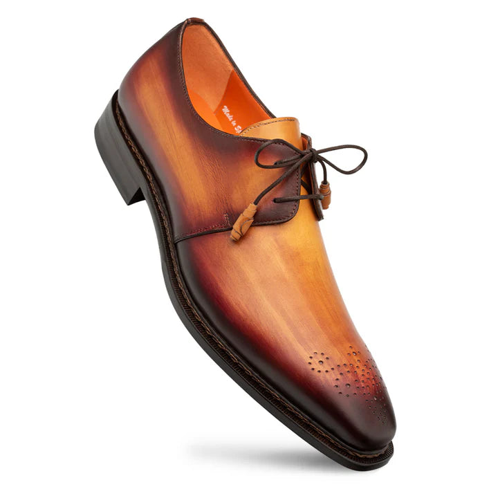 Mezlan Principe Patina Leather Derby
