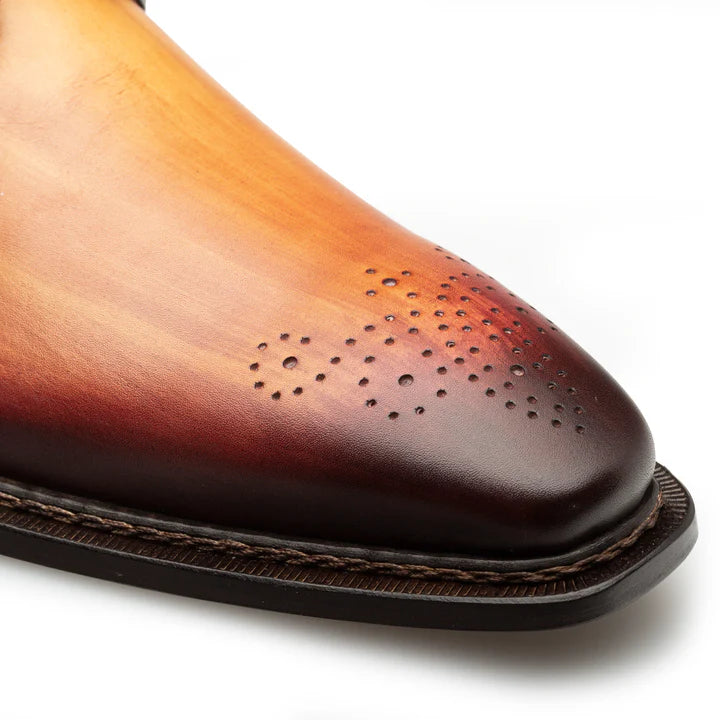 Mezlan Principe Patina Leather Derby