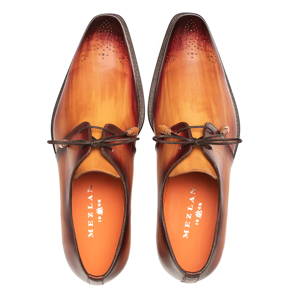 Mezlan Principe Patina Leather Derby